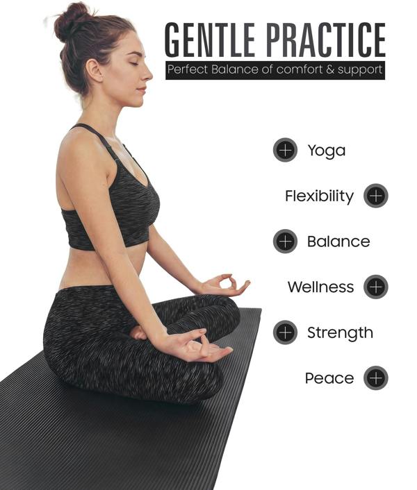 ROMIX Yoga Mat 15MM Black
