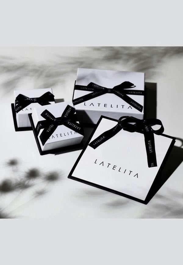 Petite Drop Earrings Rose Quartz Rosegold - LATELITA Earrings