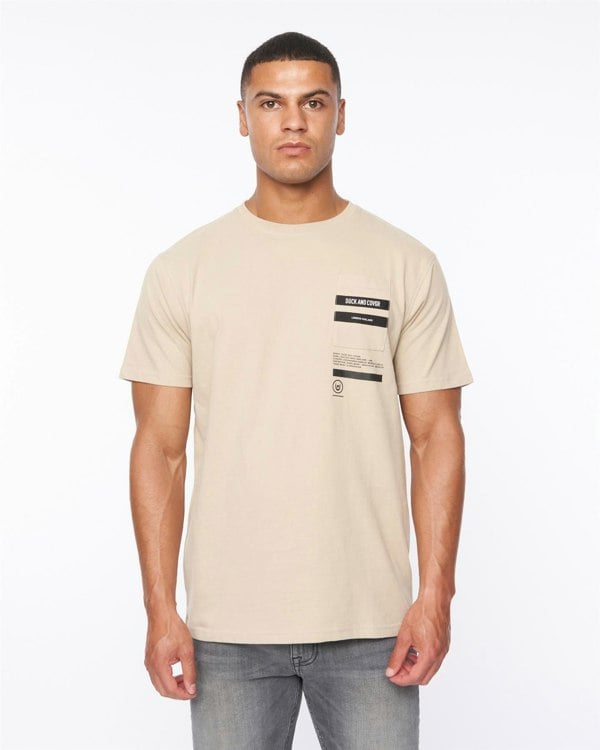 Duck and Cover Heningys T-Shirt Greige