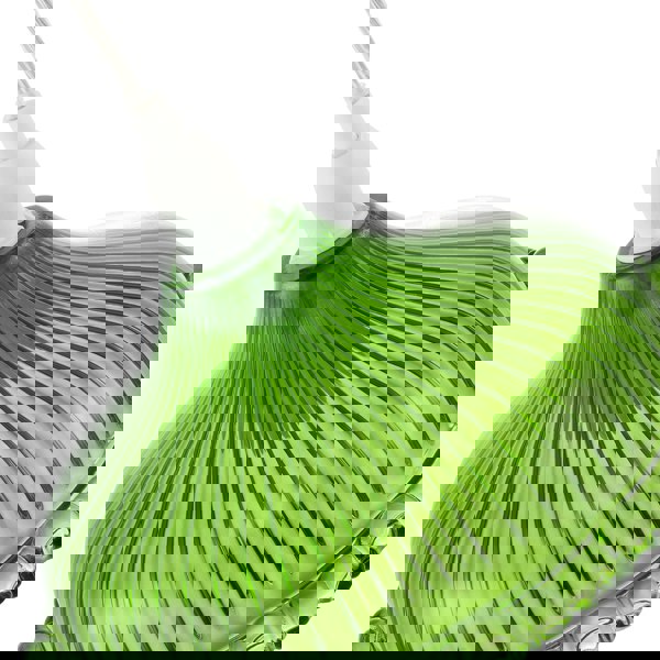 Modern Green Line Ribbed Glass Pendant Light Shade with Moulded Edge Image 4