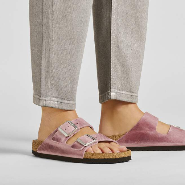 Birkenstock Arizona Oiled Leather Womens Sandals - Lavender