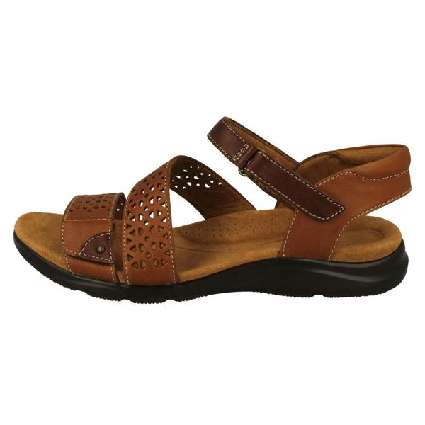 Clarks Ladies Clarks Cut Out Detailed Strappy Wedge Sandals Kitly Way