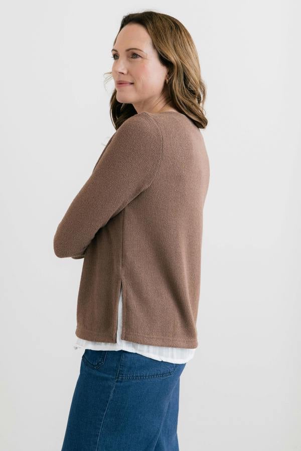 Lily & Me Olive Shirt Jumper Mocha