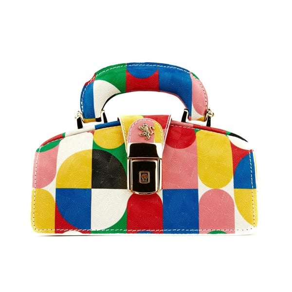 Embassy London Gazelle Mini - Groovy - Mini leather bag in colourful genuine leather and key lock