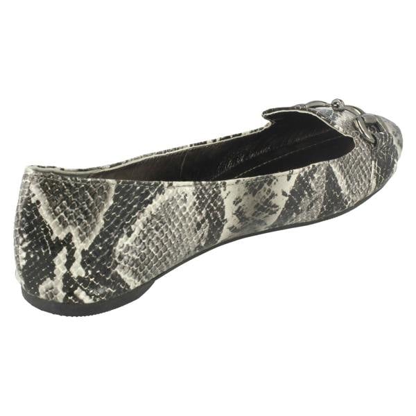 Spot On Ladies Spot On Flat Snake Print Ballerina