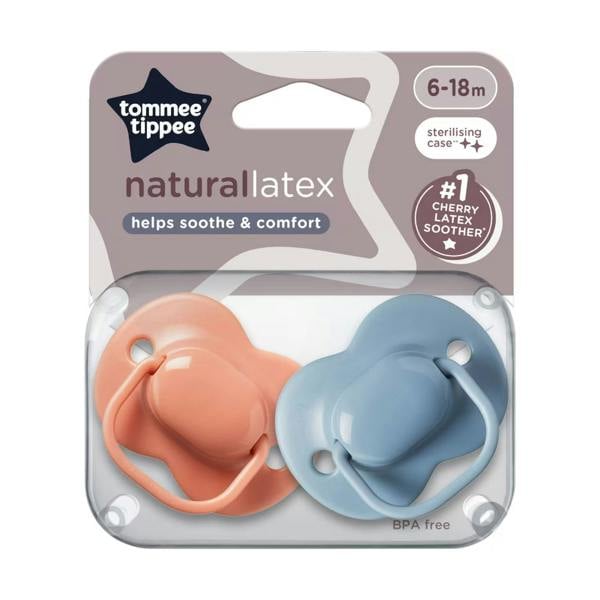 Tommee Tippee Cherry Latex Soother 6-18m 2pk