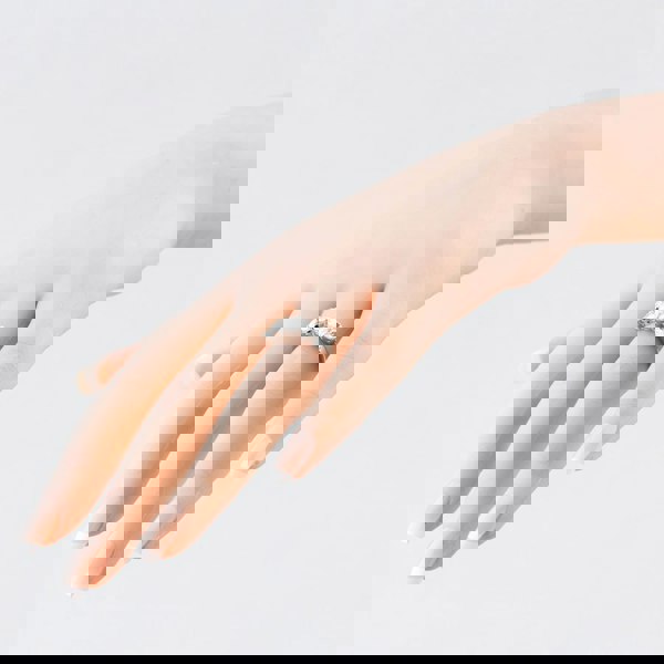 T. H. Baker Platinum Certified 2.05ct Oval Cut Diamond Five Stone Ring RN11255