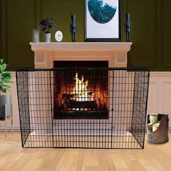 Safetots Original Fireguard, Premium Child & Pet Safety Barrier for Fireplaces, Adjustable 84.5cm - 155cm Width, Easy Install
