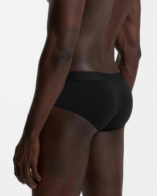 BOSS Orange Three - Pack Low - Rise Briefs in Stretch Cotton - Black 001 | CHO | Designer Mens,Underwear & Socks,Underwear,Mens,Underwear & Socks