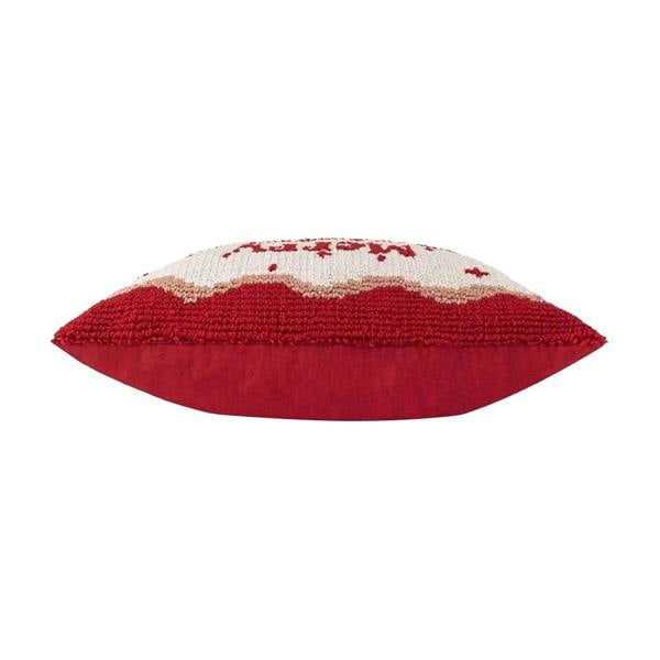Furn Merry Christmas Tufted Candy Cushion Cover - Red/White - 
