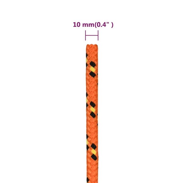 Berkfield Boat Rope Orange 10 mm 500 m Polypropylene