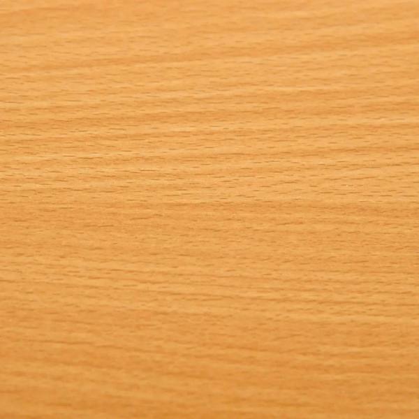 Beech wood storage cabinet surface close-up with fine grain texture