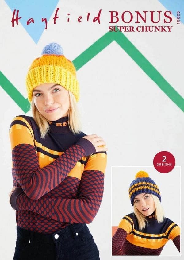 Hayfield Bonus Super Chunky Knitting Pattern 10625, Headwear for Women, One Size - Easy