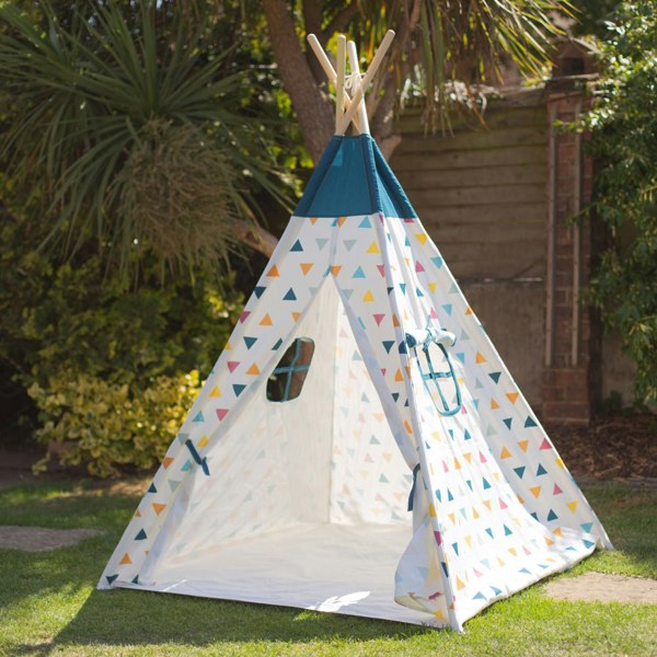 Bigjigs Toys Childrens Fabric Teepee - Sewn Pockets To Hold Poles In Place