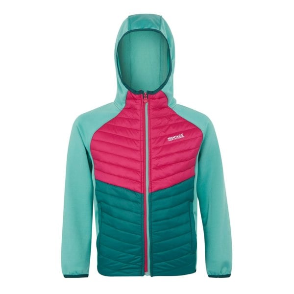 Regatta Girls Kielder VIII Hybrid Jacket - Dusty Green/Deep Pink