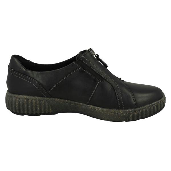 Clarks Ladies Clarks Zip Fastening Contour Coushion Shoes Magnolia Zip