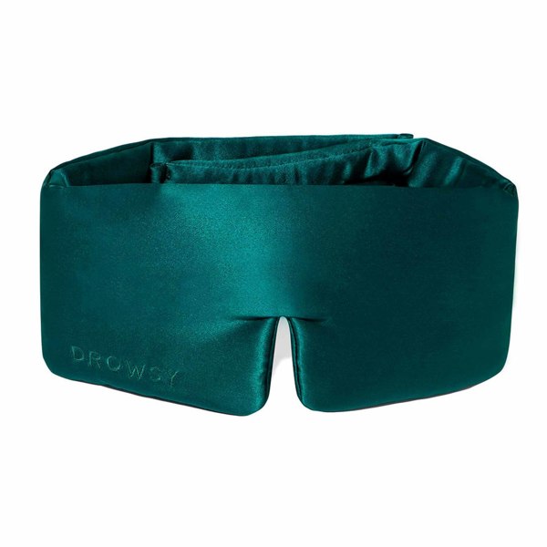 Drowsy Sleep Co Silk Sleep Mask - Green Sapphire