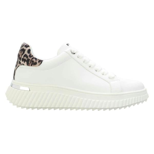 DKNY Womens/Ladies Lobeco Leather Lace Up Chunky Platform Trainers - White - 