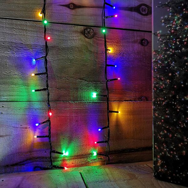 Samuel Alexander 3000 LED 75m Indoor Outdoor Christmas Multi Function Mains Operated String Lights with Timer in Multicoloured