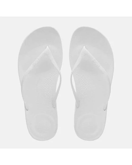 FitFlop IQUSHION Womens Flip Flop Urban White