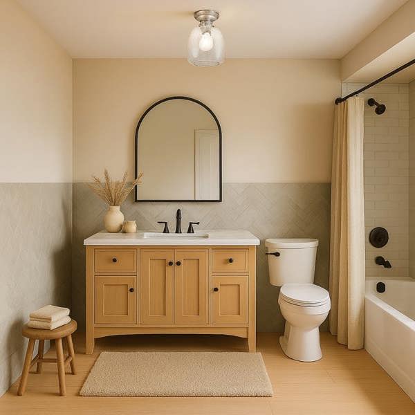 COSYLYTE Buxton Bathroom Bubble Glass Ceiling Light