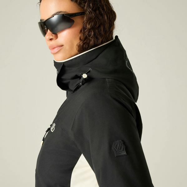 Dare 2B Womens/Ladies Lumi Stretch Ski Jacket - Black/Egret - 