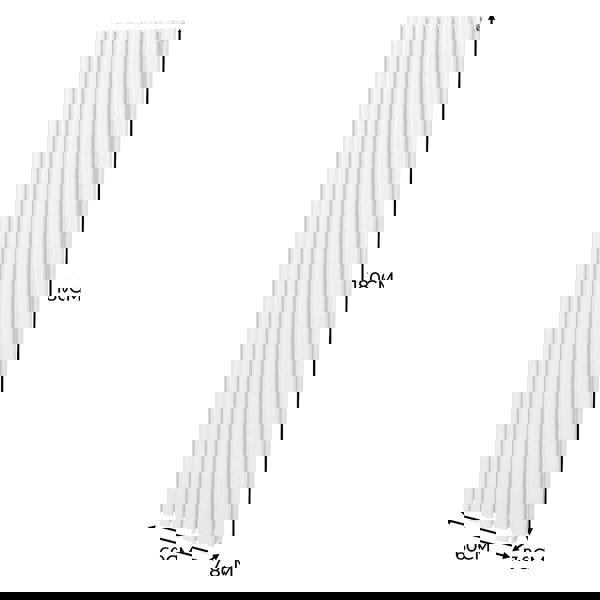 Monstershop Oval Column Radiator – 1800mm x 600mm – White