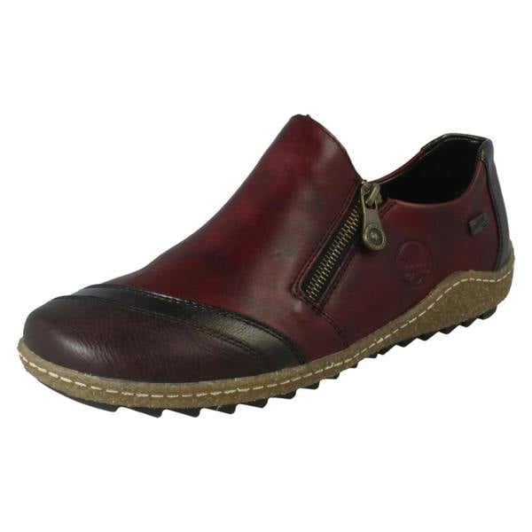 Rieker Ladies Rieker Zip Fastening Leather Casual Shoes L7571