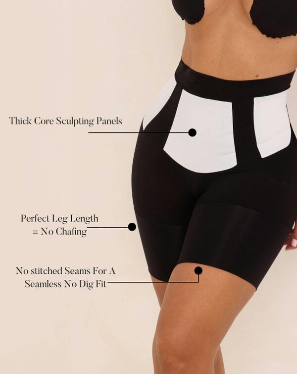 Perky Pear 360Sculpt™-Sculpting Shorts- BLACK