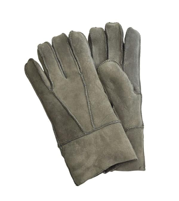 Infinity Leather Unisex Sheepskin Suede Gloves with Roll Up/Down Cuff