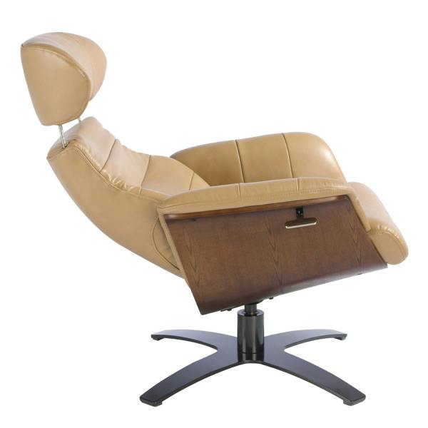 Angel Cerdá Sand leather swivel recliner armchair 5087
