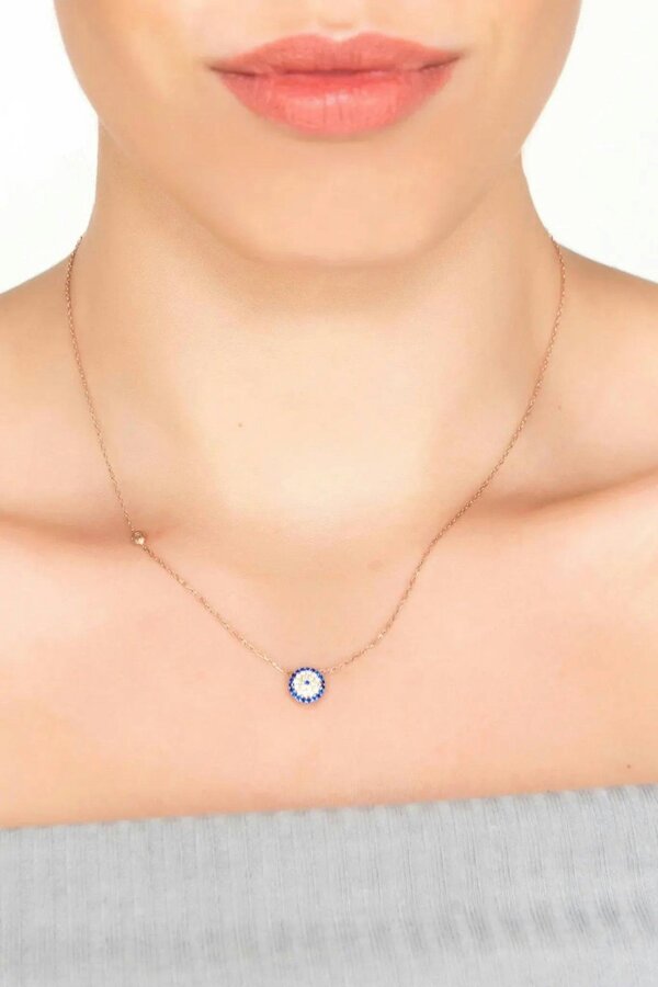 Latelita Evil Eye Necklace Rosegold