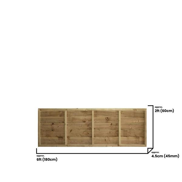 4 pack fence panel premier lap [w.6ft x h.2ft] 1