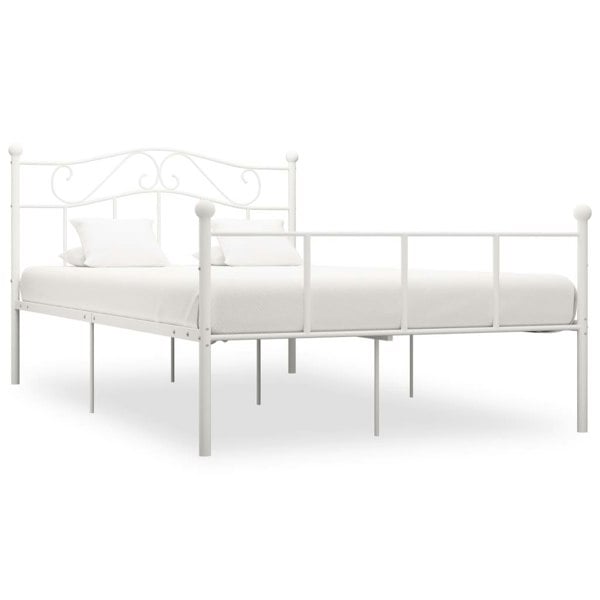 Berkfield Bed Frame White Metal 120x200 cm