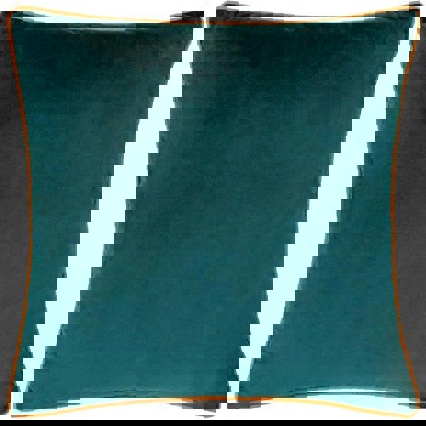Furn Meridian Velvet Cushion Cover - Teal/Orange Tiger