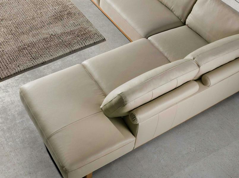 Angel Cerdá Corner sofa in sand leather 6203/6204