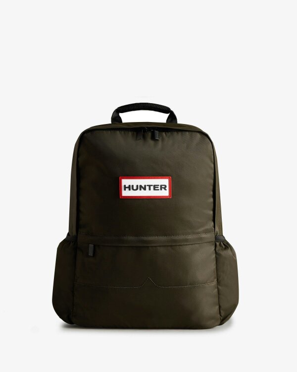 Hunter Nylon Large Backpack - Dark Olive