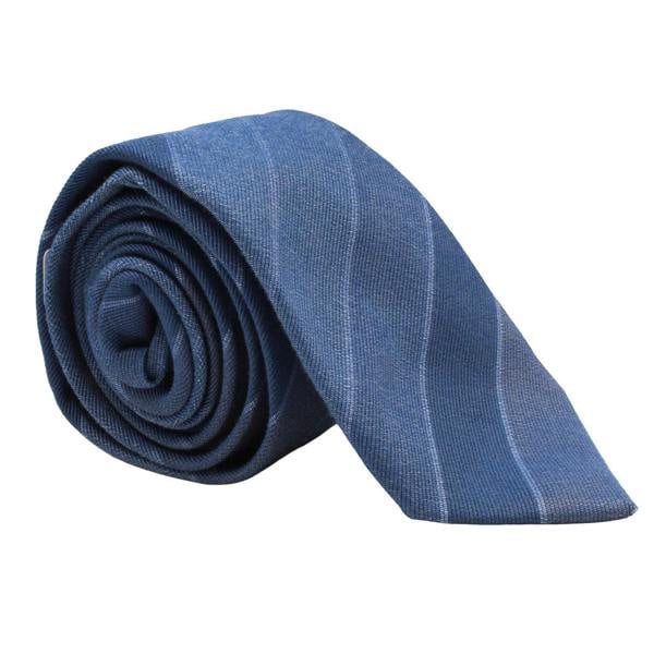 Dunhill woven wool and silk blend tie in a regimental stripe pattern
