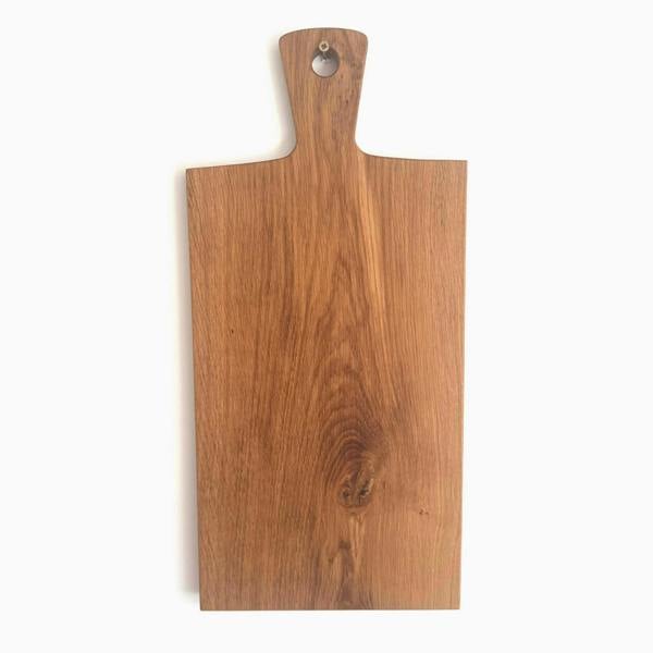 Giraffes & Craftz Large Oak Paddle with a Handle - Oak Cheese, Bread And Serving Board
