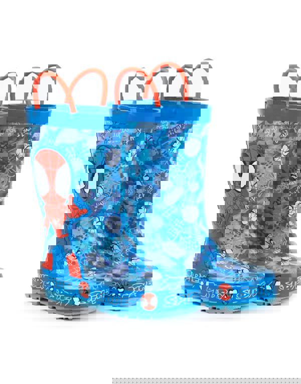 Marvel Spidey & His Amazing Friends Unisex Kids Blue Thwip Wellington Boots with Handles