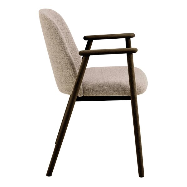 Wyld Haus Set of 2 Kampala Beige Monza Upholstered Dining Chairs With Armrest
