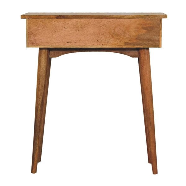 Wyld Haus Parma Mini Oak Mango Wood Hallway Console Table 2 Drawers