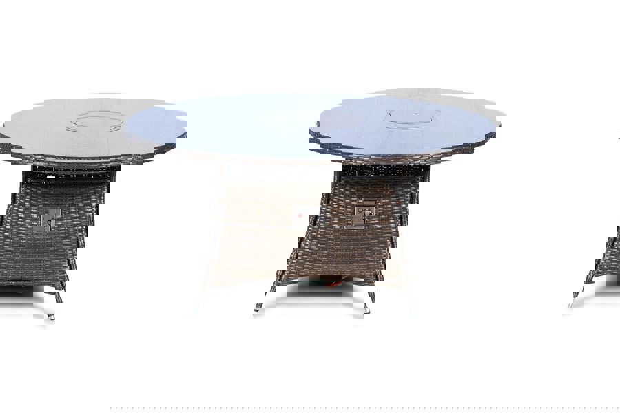 Giardino Arizona Fire Pit 8 Seater Round Rattan Dining Set