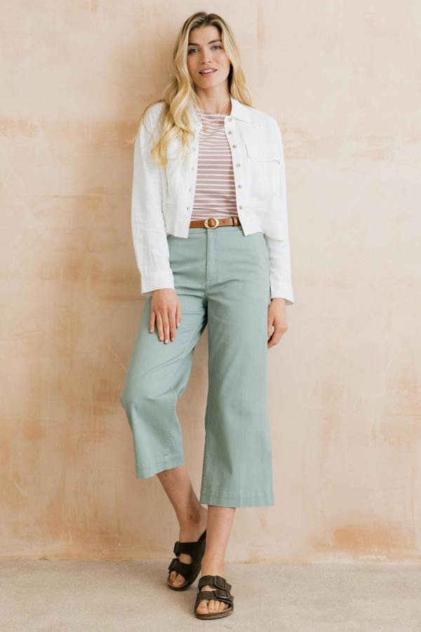 Lily & Me Grasslands Linen Blend Jacket White
