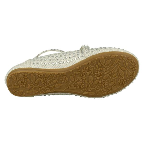 Spot On Girls Spot On Glitter Flat Ballerina Party Shoes H2335