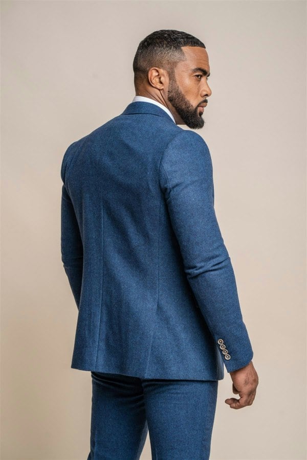 Orson blue three piece suit back