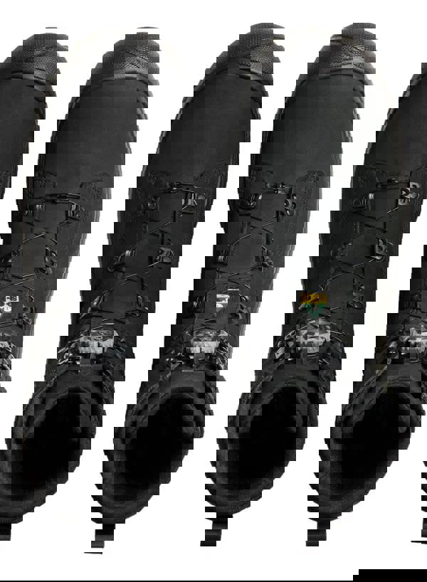 Red Wing Shoes Red Wing VersaPro 3035 Mens Tall 8" BOA Waterproof Safety Boots, black waterproof safety boots with lace-up design and BOA dial closure for a secure fit.