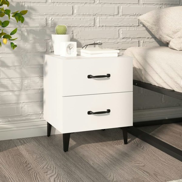 Berkfield Bedside Cabinet White 40x35x47.5 cm