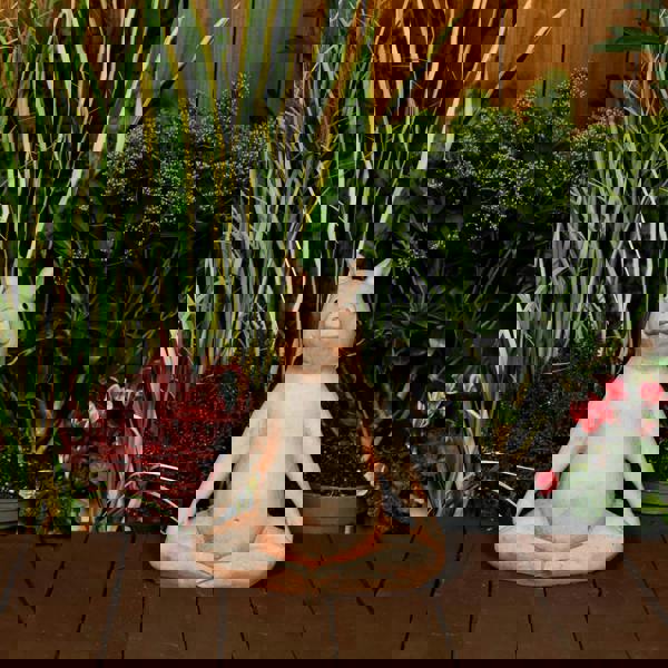 Gentle Cast Stone Yoga Pig Garden Statue Pig Garden Ornament 