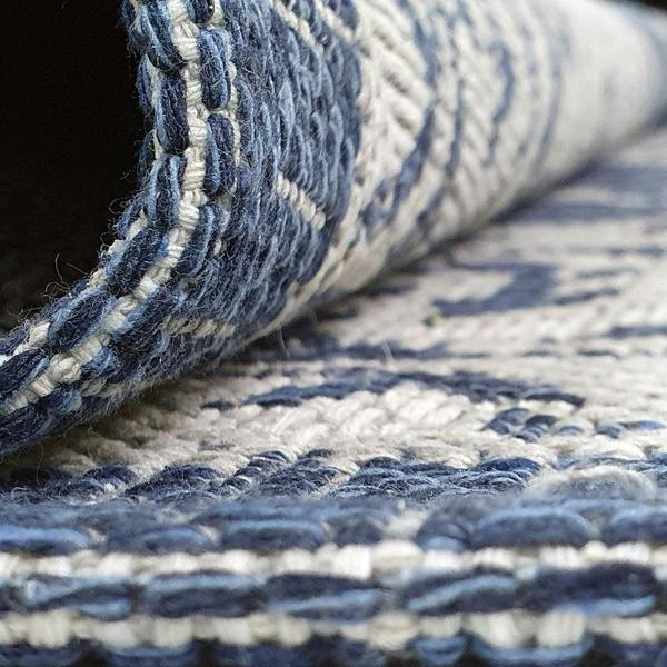 Oriental Rug Runner 100% Cotton Natural Hallway Carpet Washable Natural Woven Mat - 75x300cm